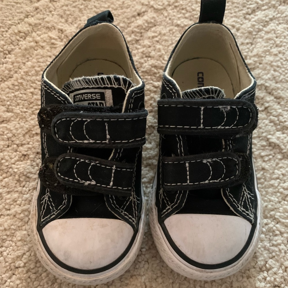 Converse black chuck taylors with Velcro